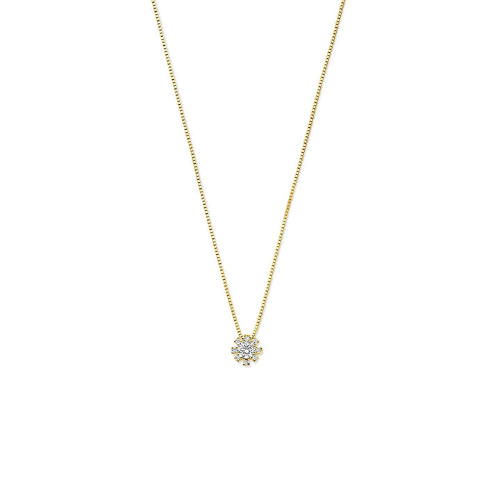 Gouden Collier 14k met Zirkonia – Entourage Zetting