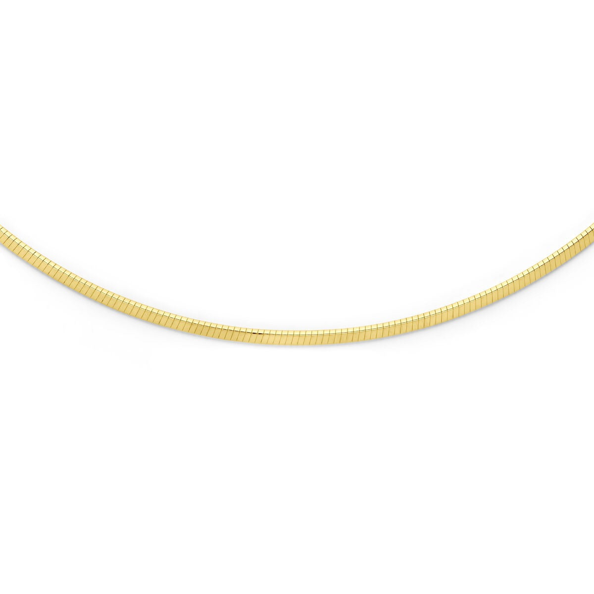 collier omega en or jaune 14k – 2.5 mm 45 cm