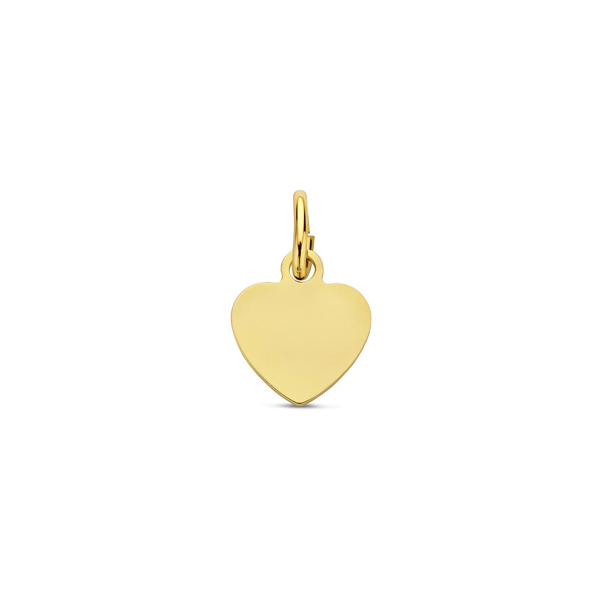 pendentif en cœur en or jaune 9 carats, 7,5 mm.