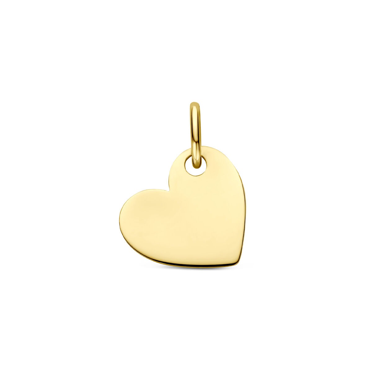 pendentif cœur en or jaune 14k de 9 mm.