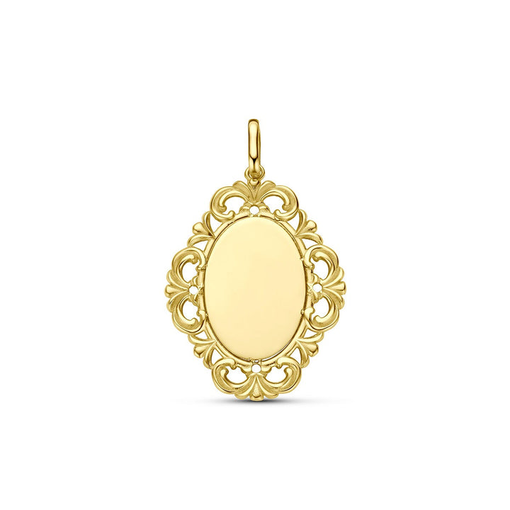 9k Geelgouden graveerhanger