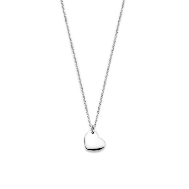 Gerhodineerd 925 zilveren collier met hartje