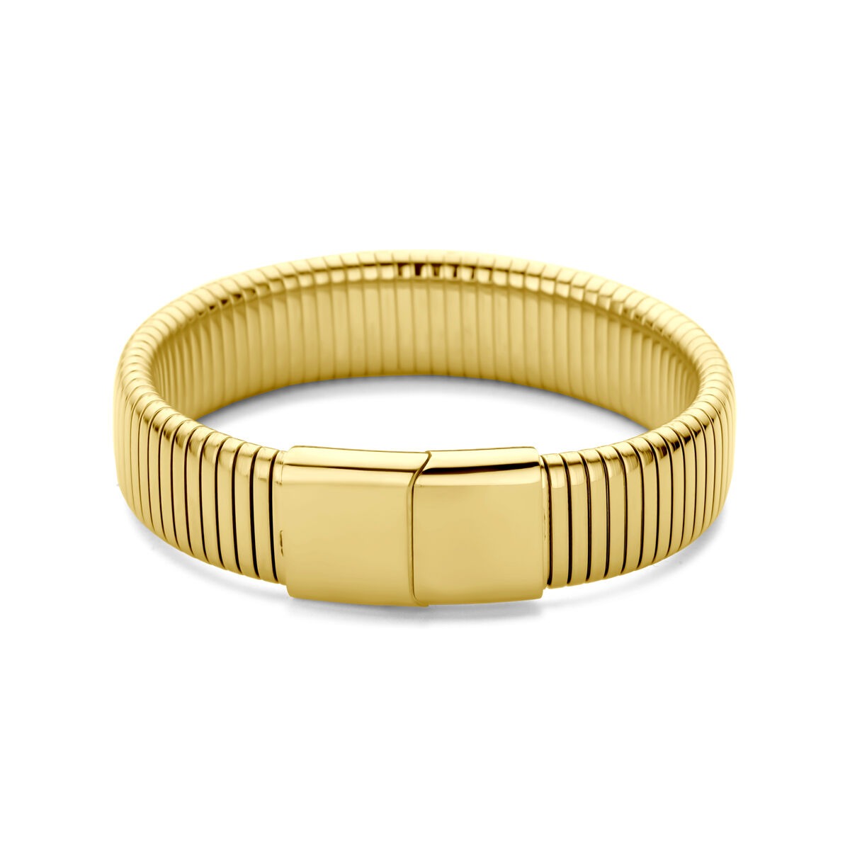 Bracelet en acier jaune pour femme 15 mm 18,5 cm