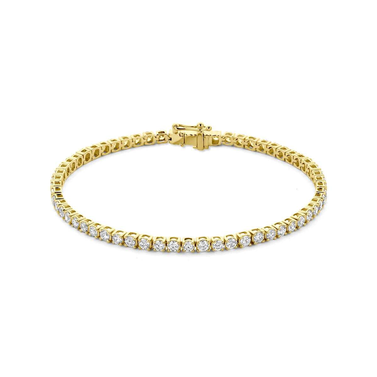 Bracelet en or 14 carats avec diamants cultivés en laboratoire.