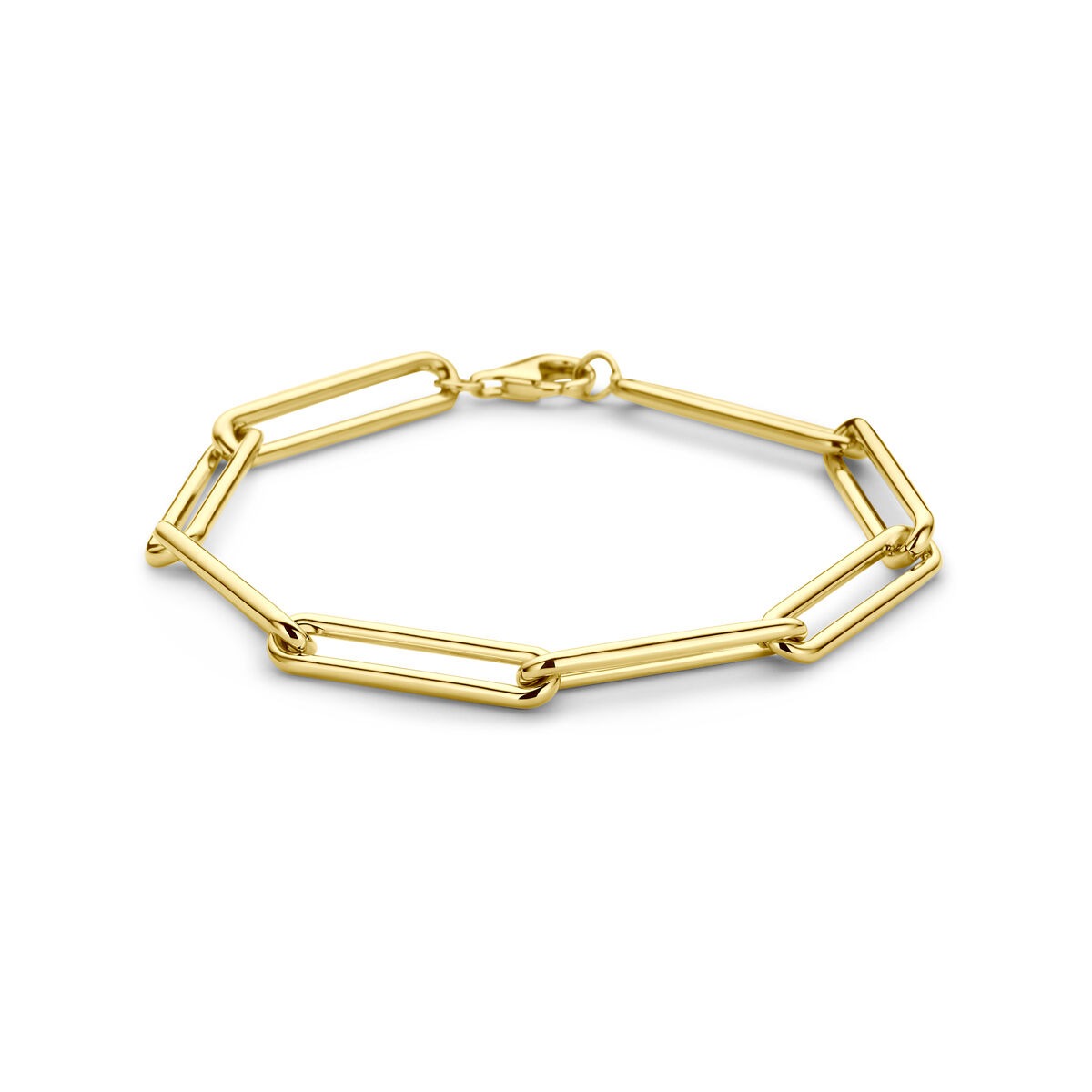 Bracelet en or jaune 14 carats avec maillons en forme d'ancre de 5,8 mm.
