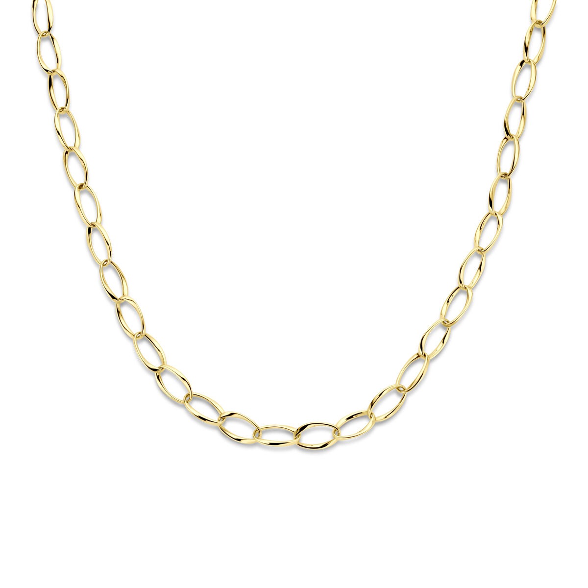 Collier en or 14 carats avec maillons de 10,5 mm.