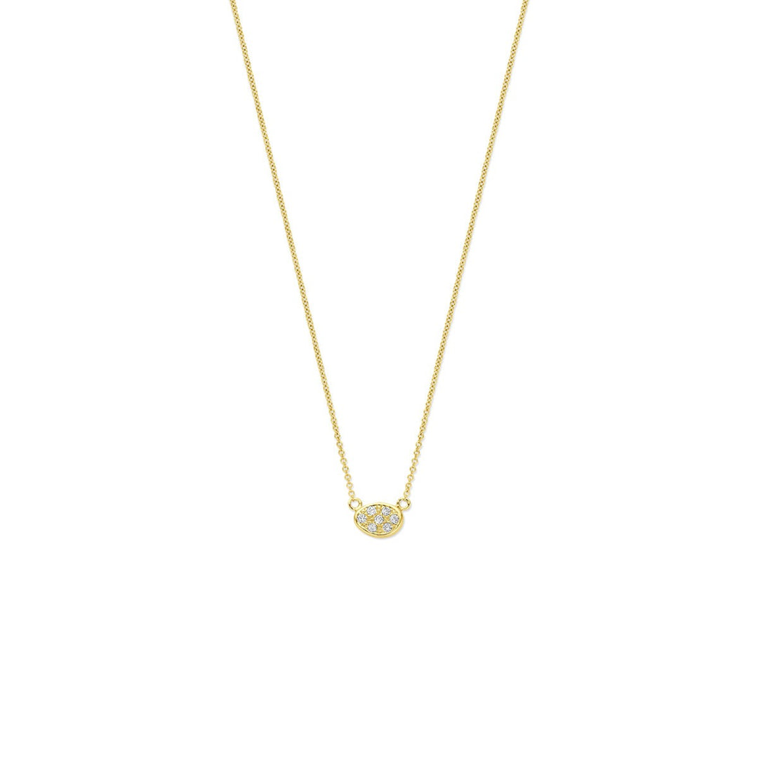 14k geelgouden collier met diamant – verfijnde schittering in tijdloos design