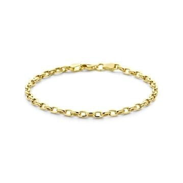 Bracelet en or jaune 9 carats avec maillons en forme d'ancre.