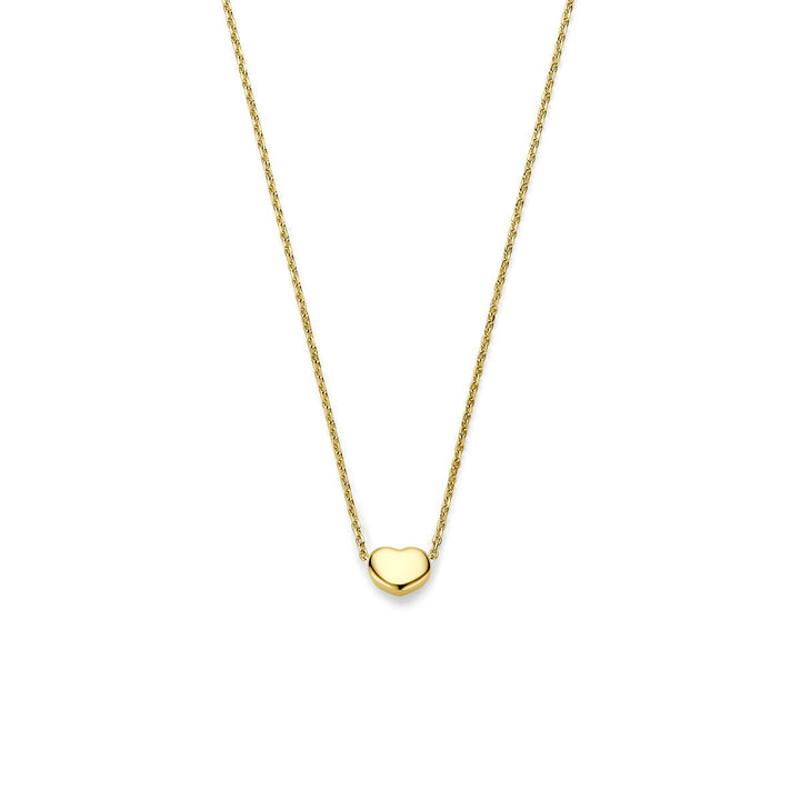 14k Geelgouden collier met hartje
