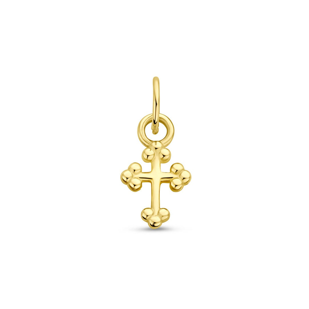 14k geelgouden hanger in de vorm van een kruis