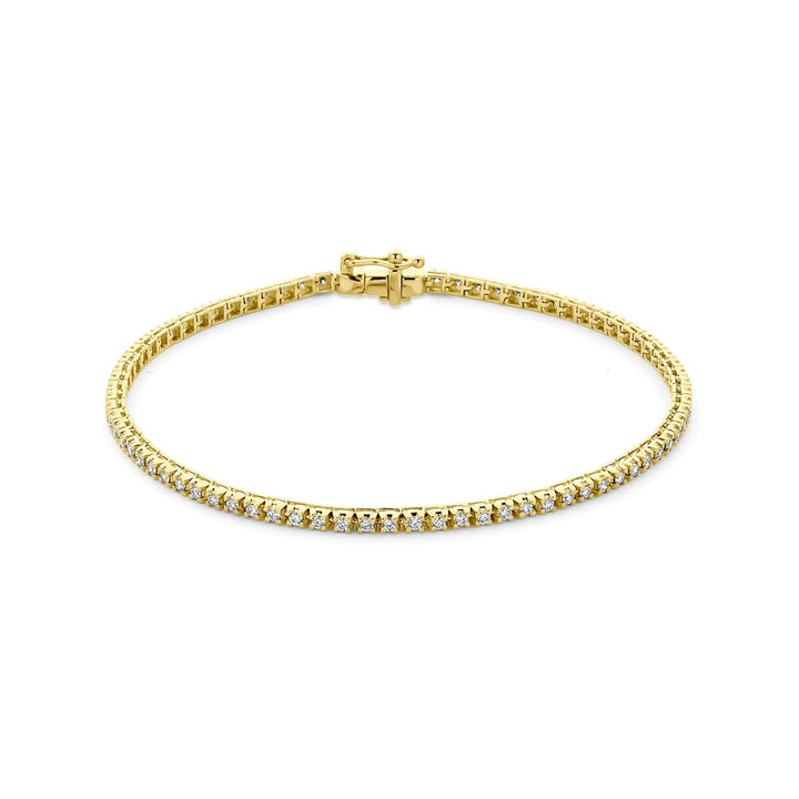 Verguld 925 zilveren tennis armband met lab grown diamant