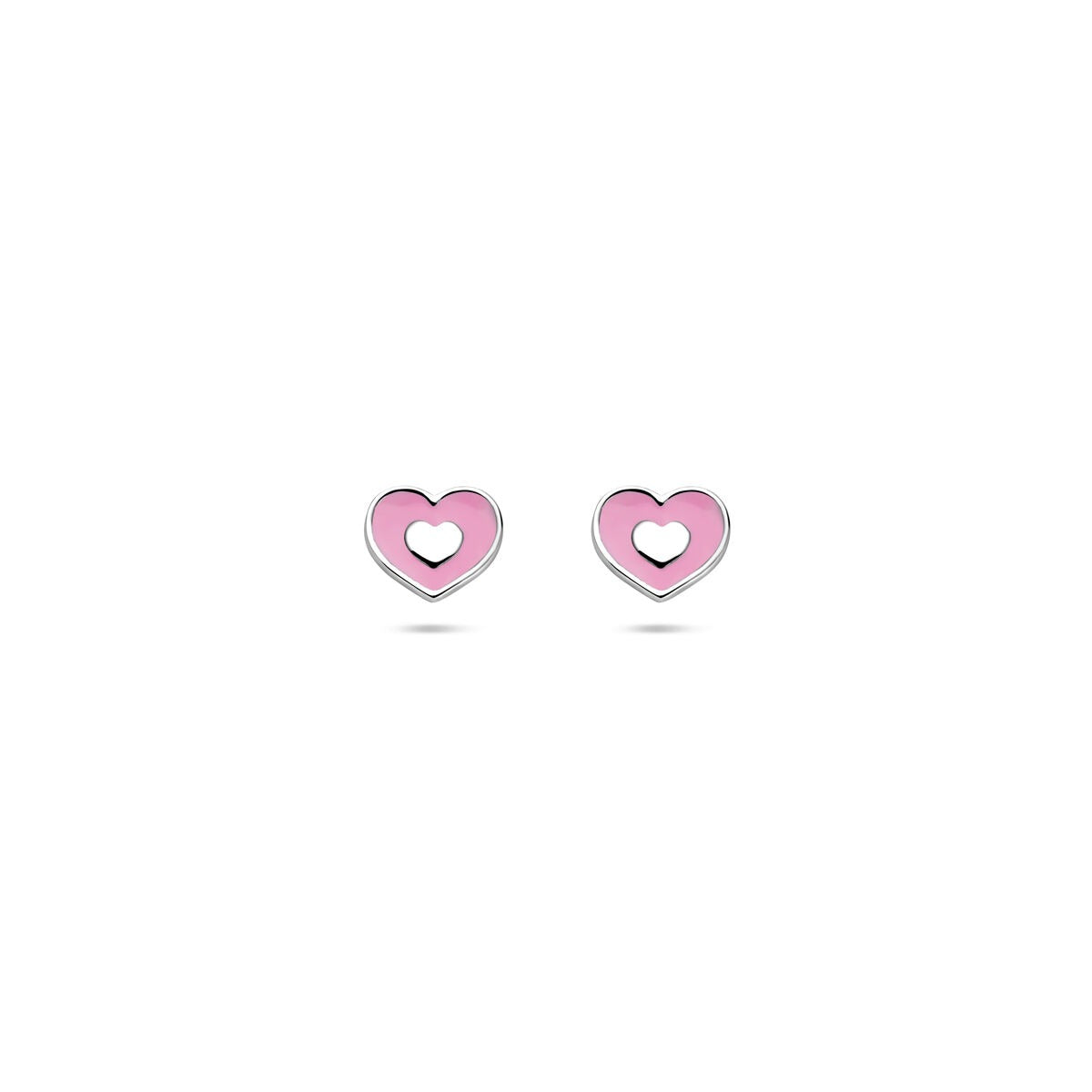 Puces d'oreilles en argent pour enfant en forme de cœur 5 mm
