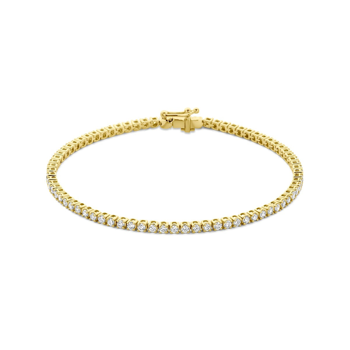 Bracelet en or 14 carats avec diamants cultivés en laboratoire.