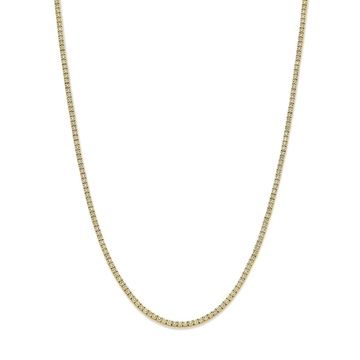 Collier en or jaune 14k avec diamants cultivés en laboratoire de 5,00 ct.