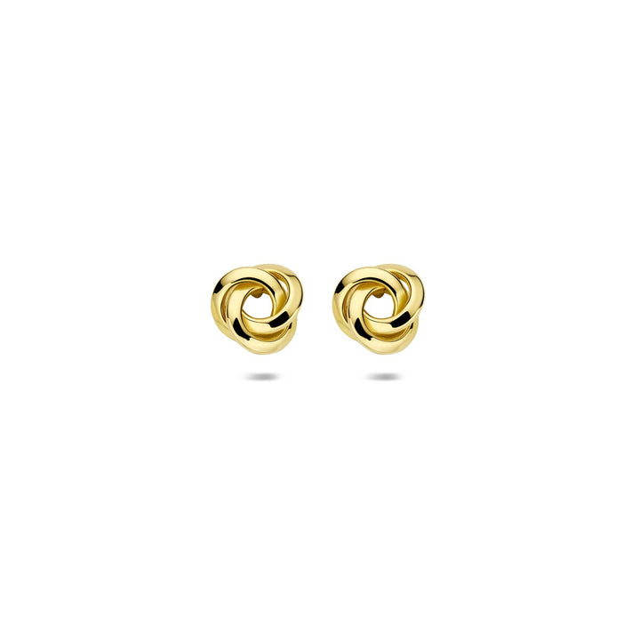 Gouden oorknoppen met knoop – 14k