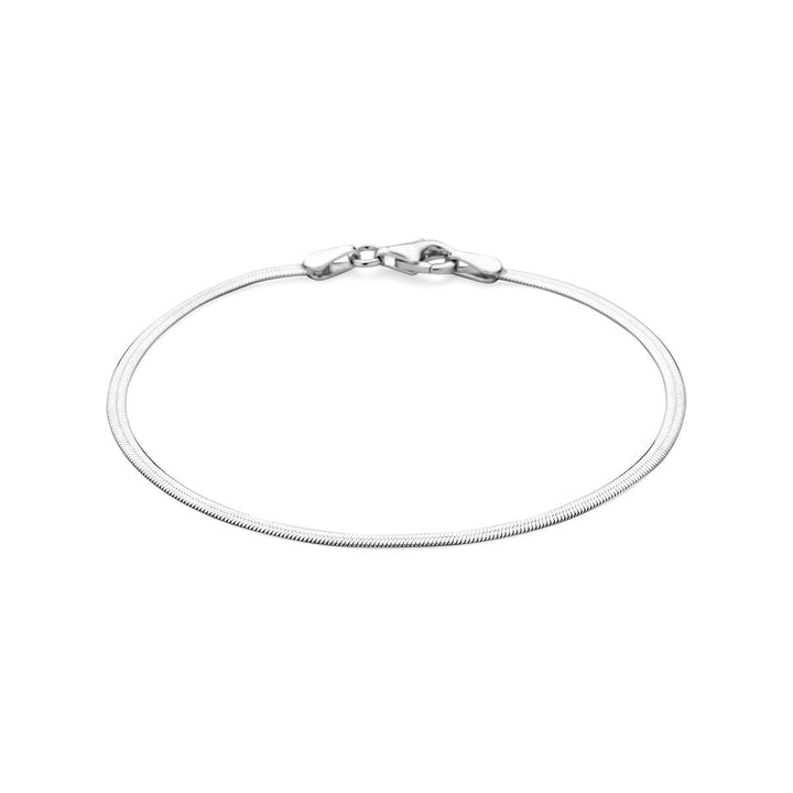 Gerhodineerd 925 zilveren slangarmband 2 mm