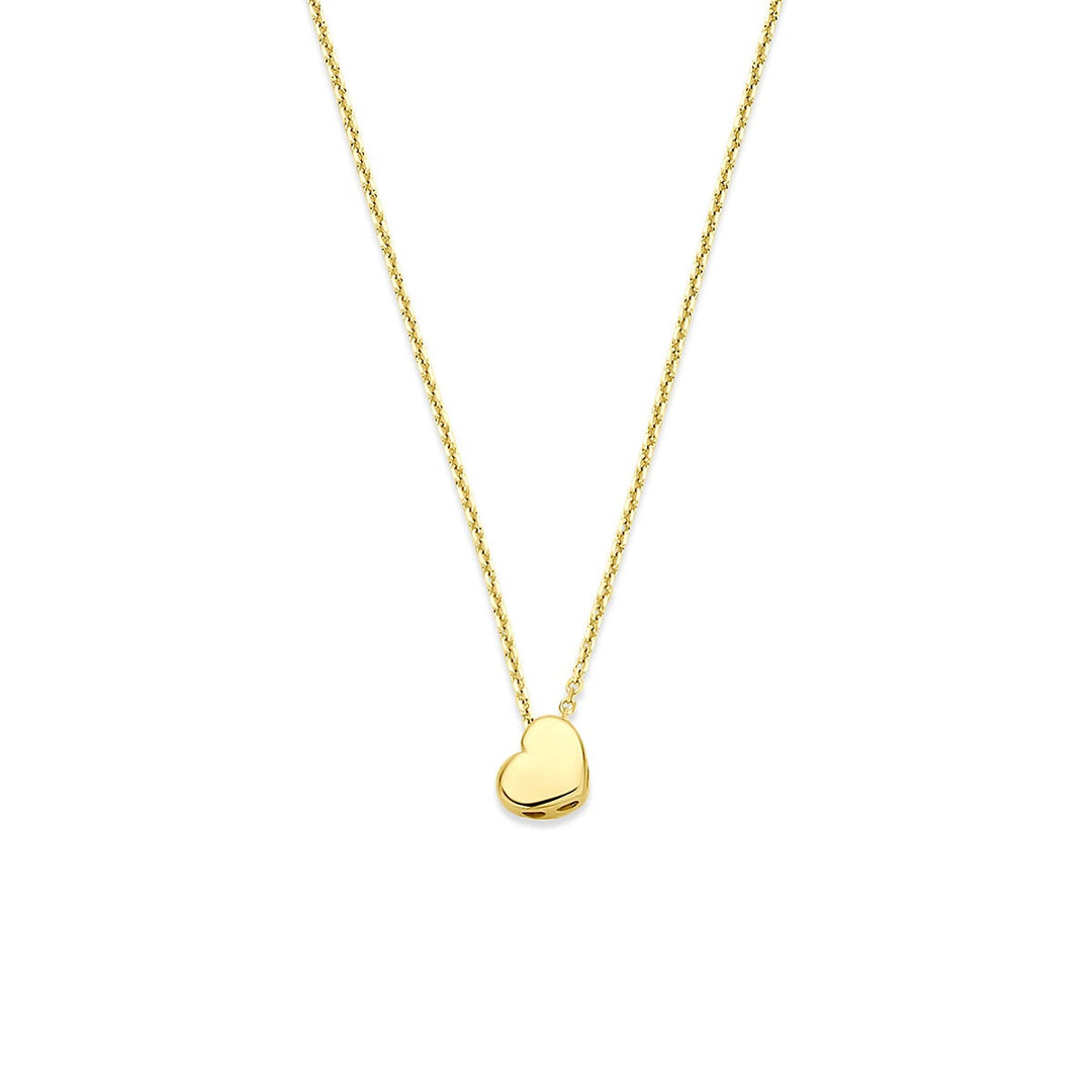 14k Geelgouden ketting met hartje