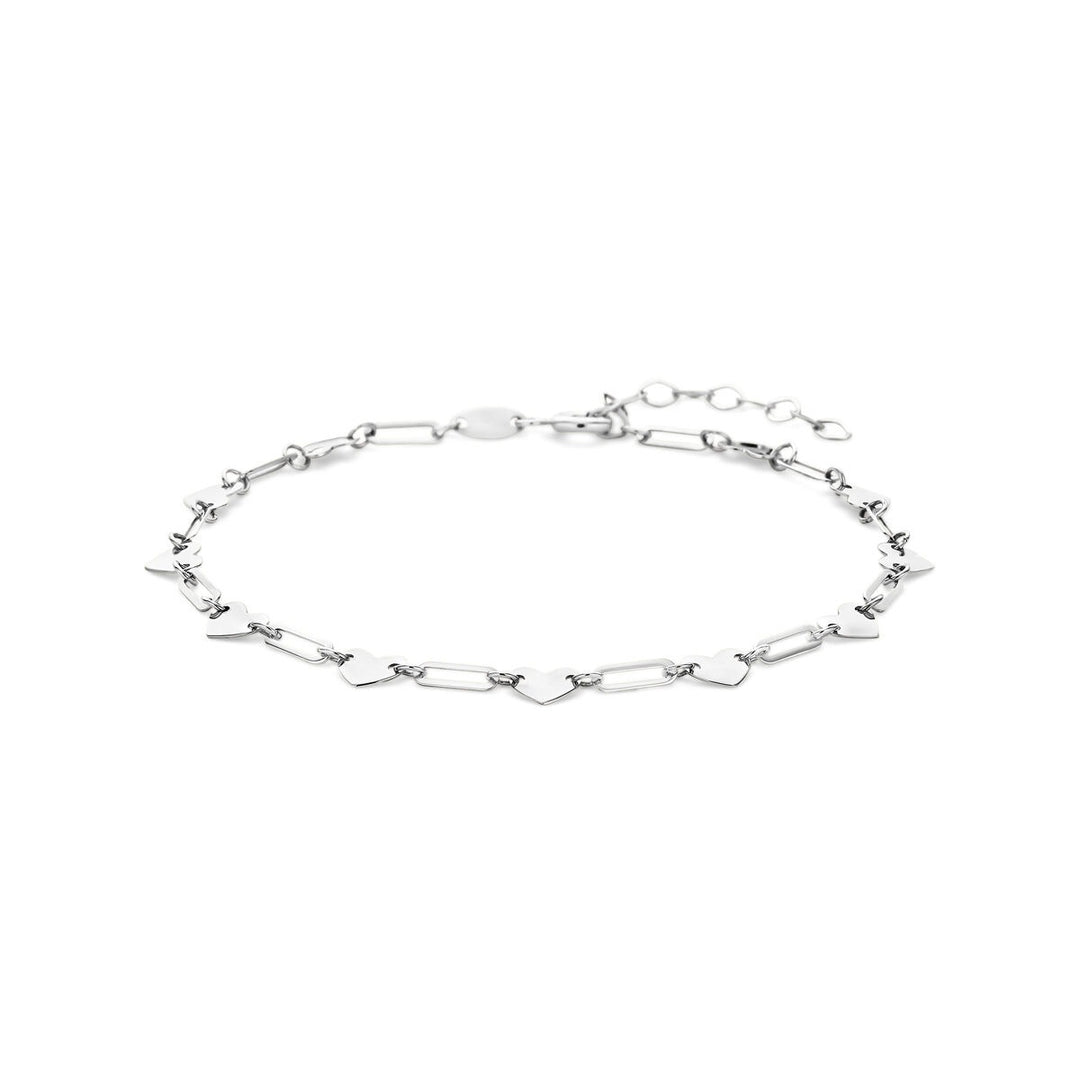 Zilveren hartjes armband voor dames