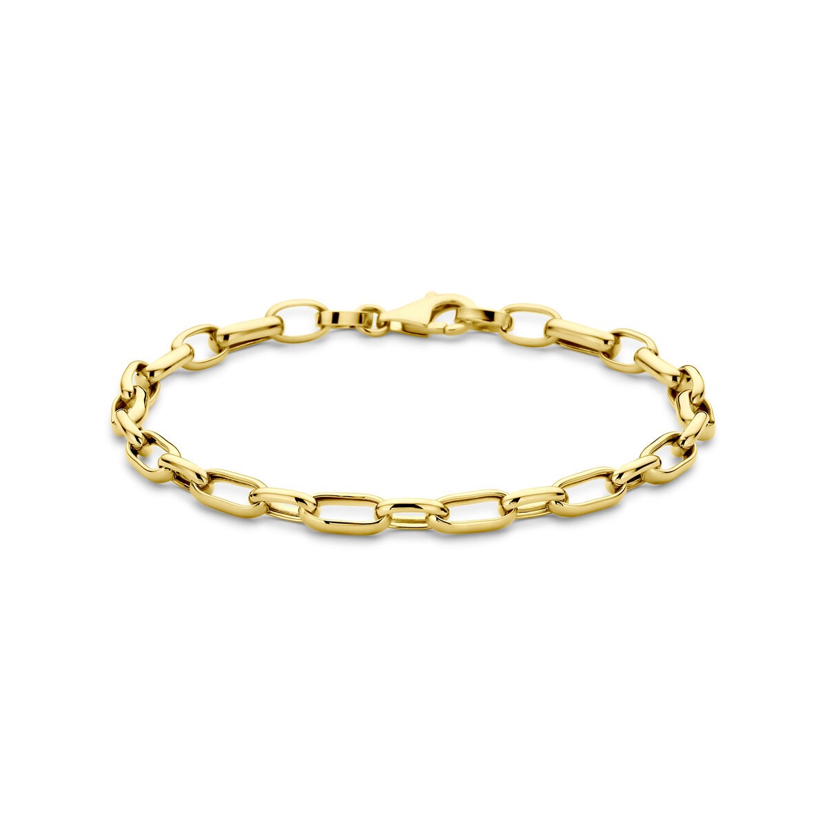 Bracelet en or 14 carats avec maillons en forme d'ancre de 4,8 mm.
