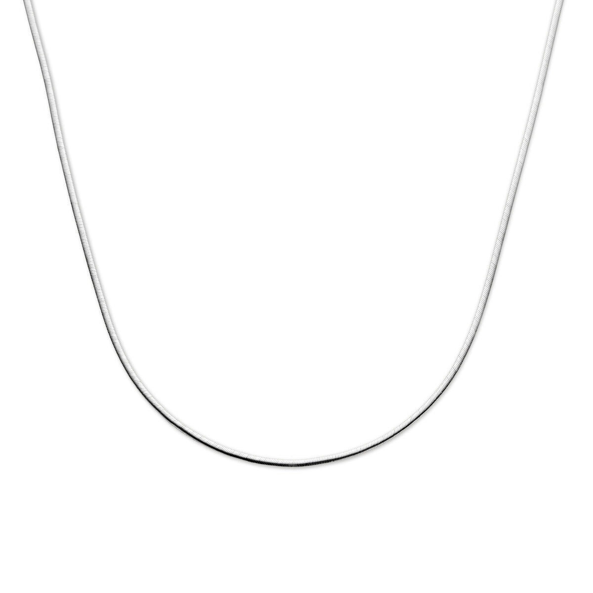 Collier en argent rhodié de 2,2 mm, au design fin et lisse.