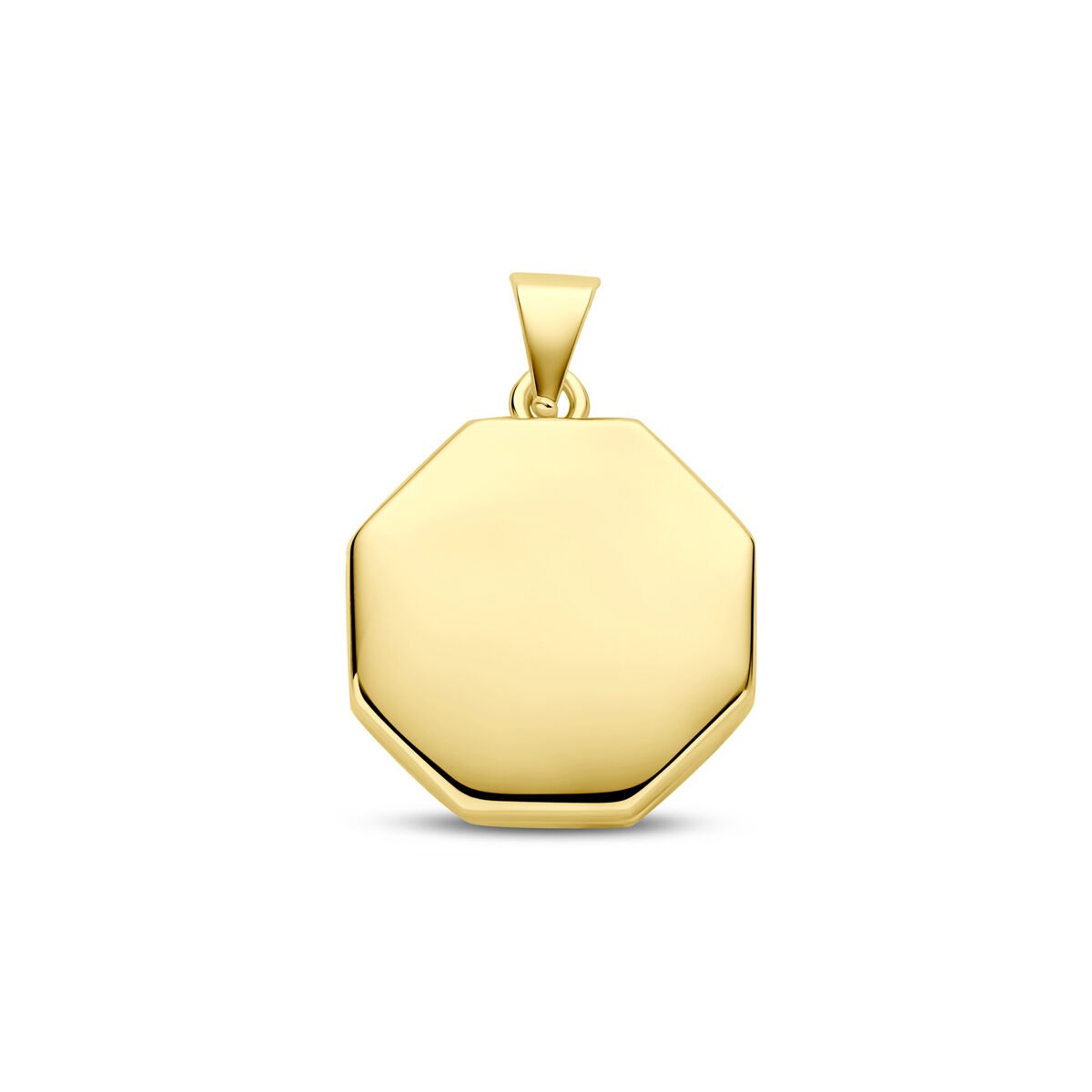 Pendentif octogonal en argent 925 doré.