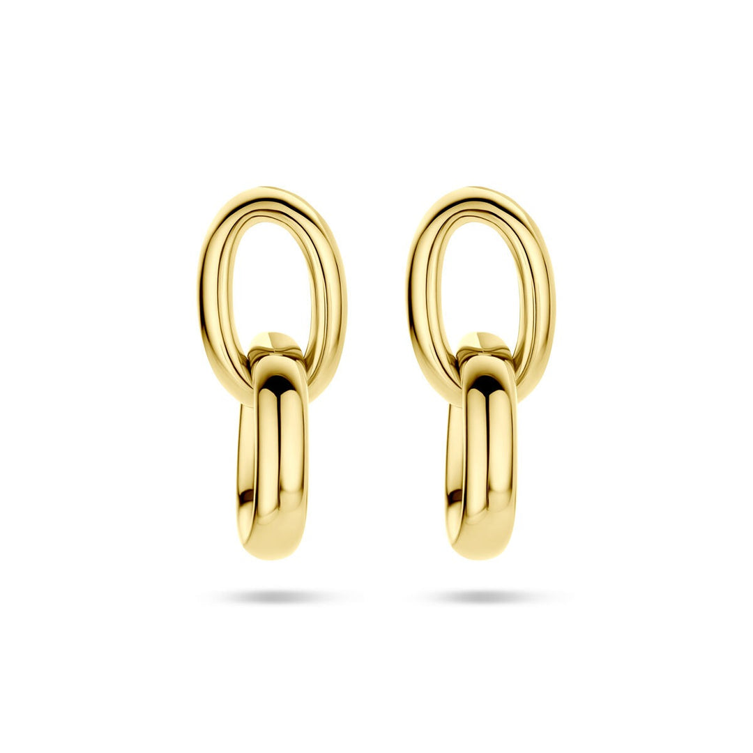 Gouden oorhangers 14k geelgoud 24 mm