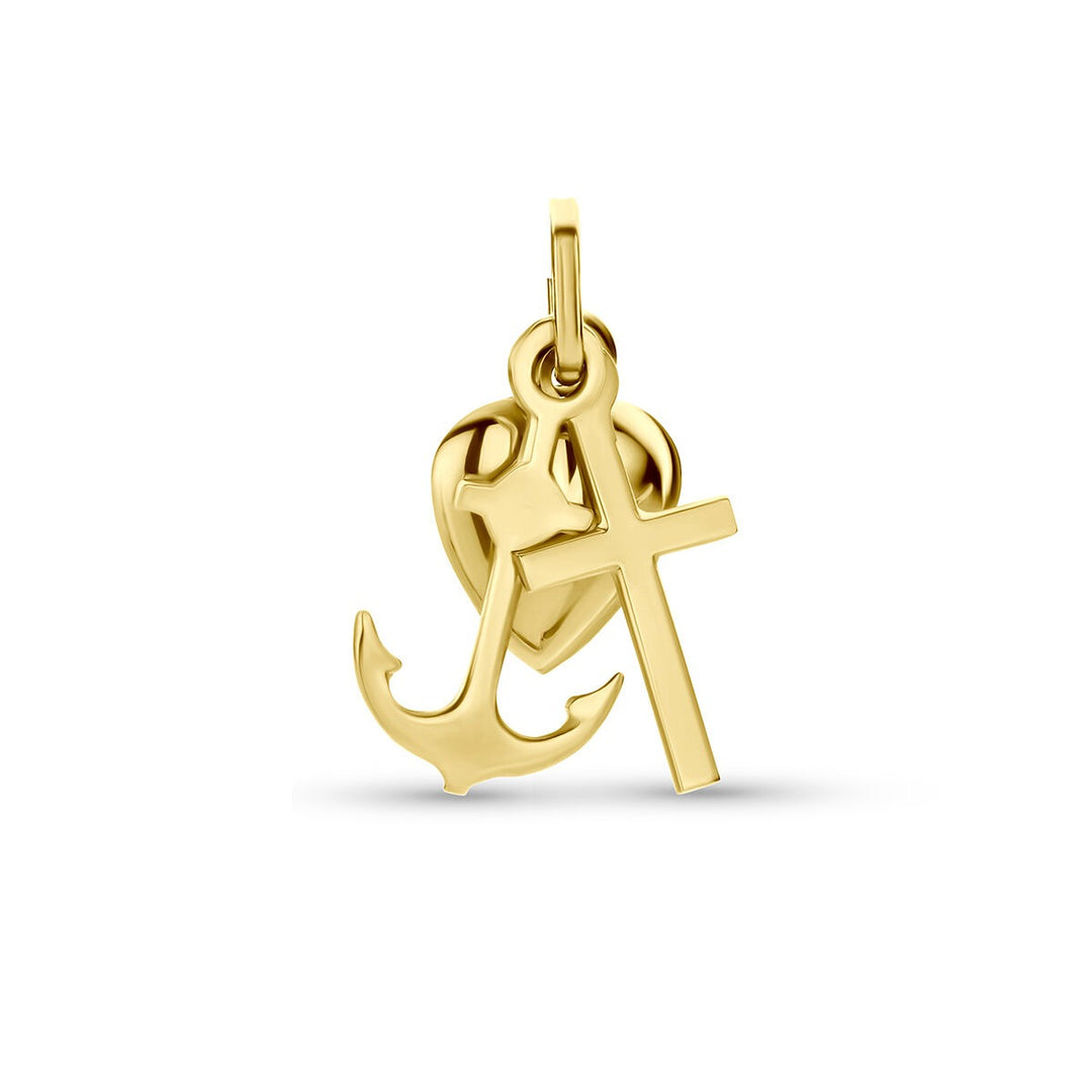 9k Geelgouden hanger Geloof Hoop en Liefde
