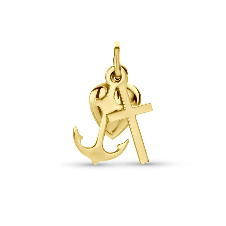 9k Geelgouden hanger Geloof Hoop en Liefde