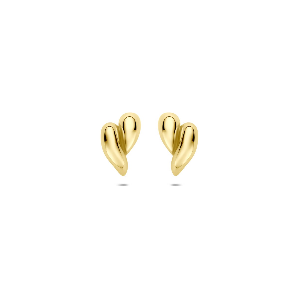 Boucles d'oreilles en or jaune 9 carats en forme de goutte.