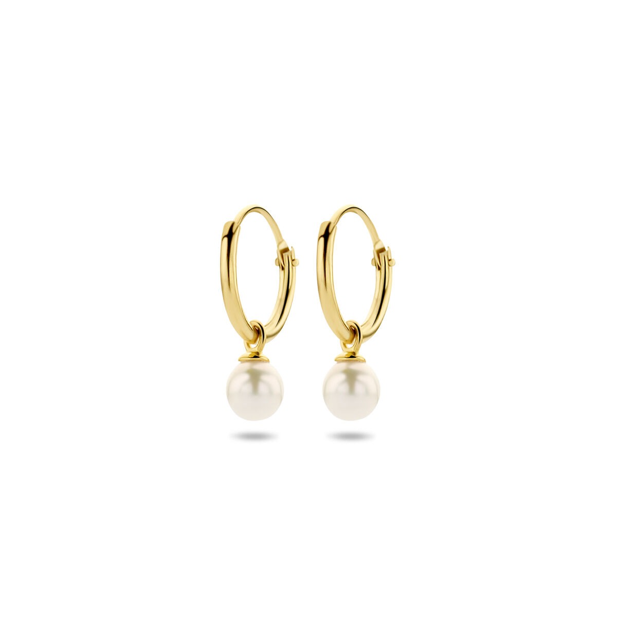 Boucles d'oreilles en or avec perles d'eau douce, 14 carats.