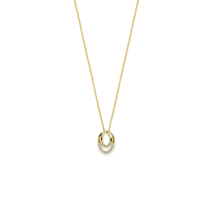 Gouden Collier 14k met Zirkonia – Entourage Zetting