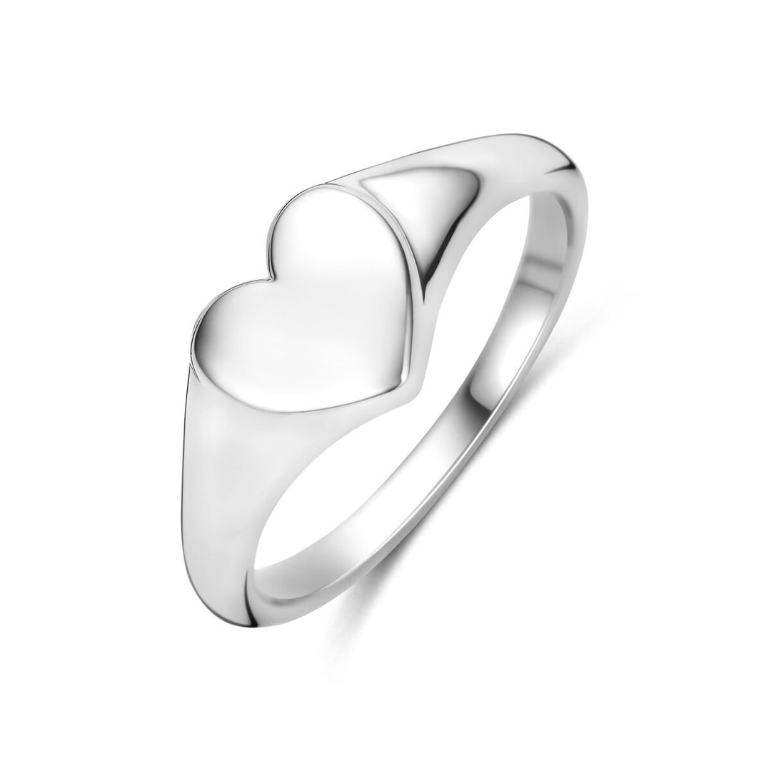 Gerhodineerd 925 zilveren ring met hartje