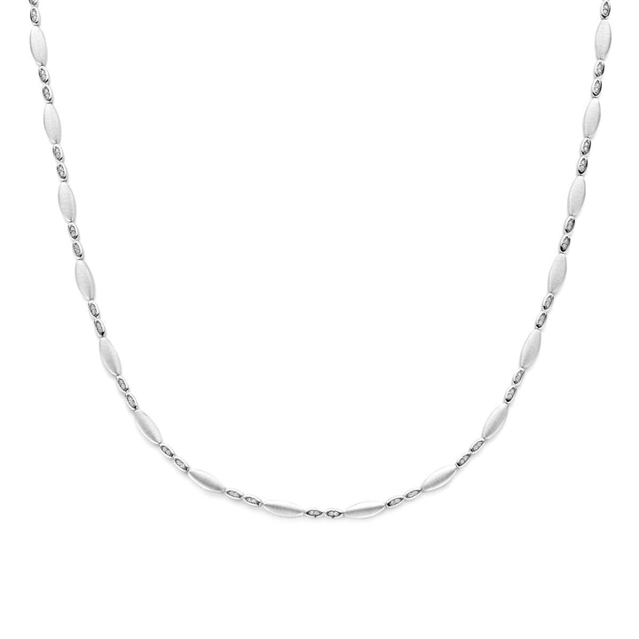 Zilveren ketting met zirkonia dames 4,7 mm 45 cm