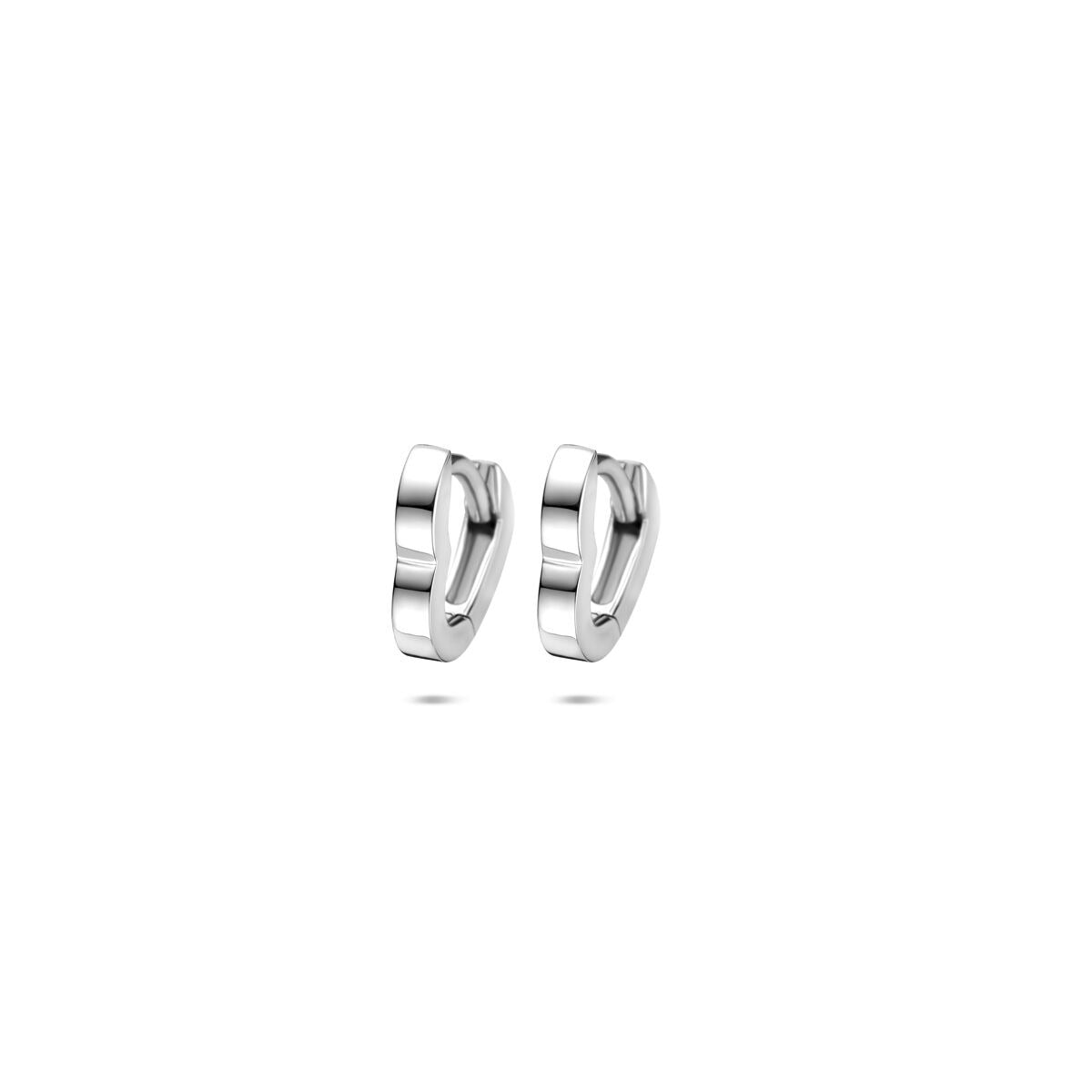 Créoles en argent avec cœur – rhodié argent 925