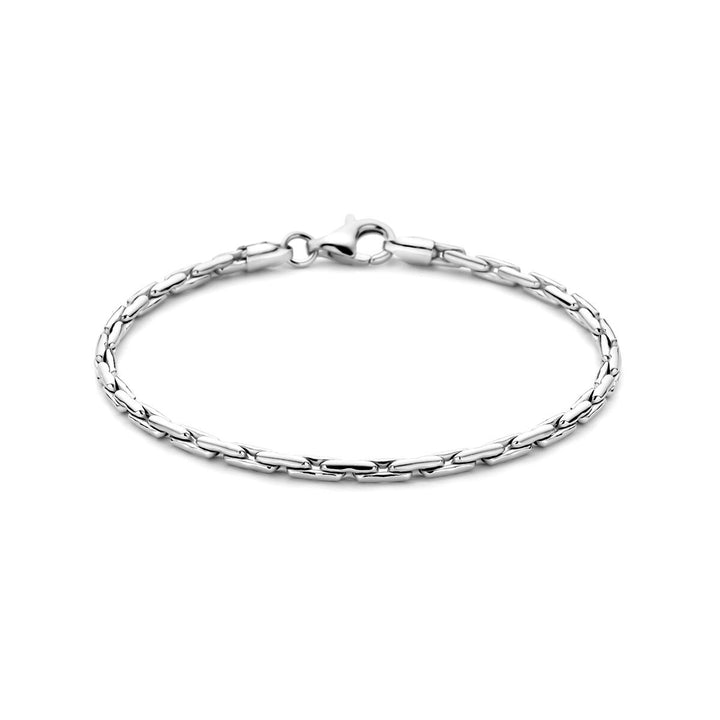 Zilveren cardano armband – gerhodineerd met glansfinish