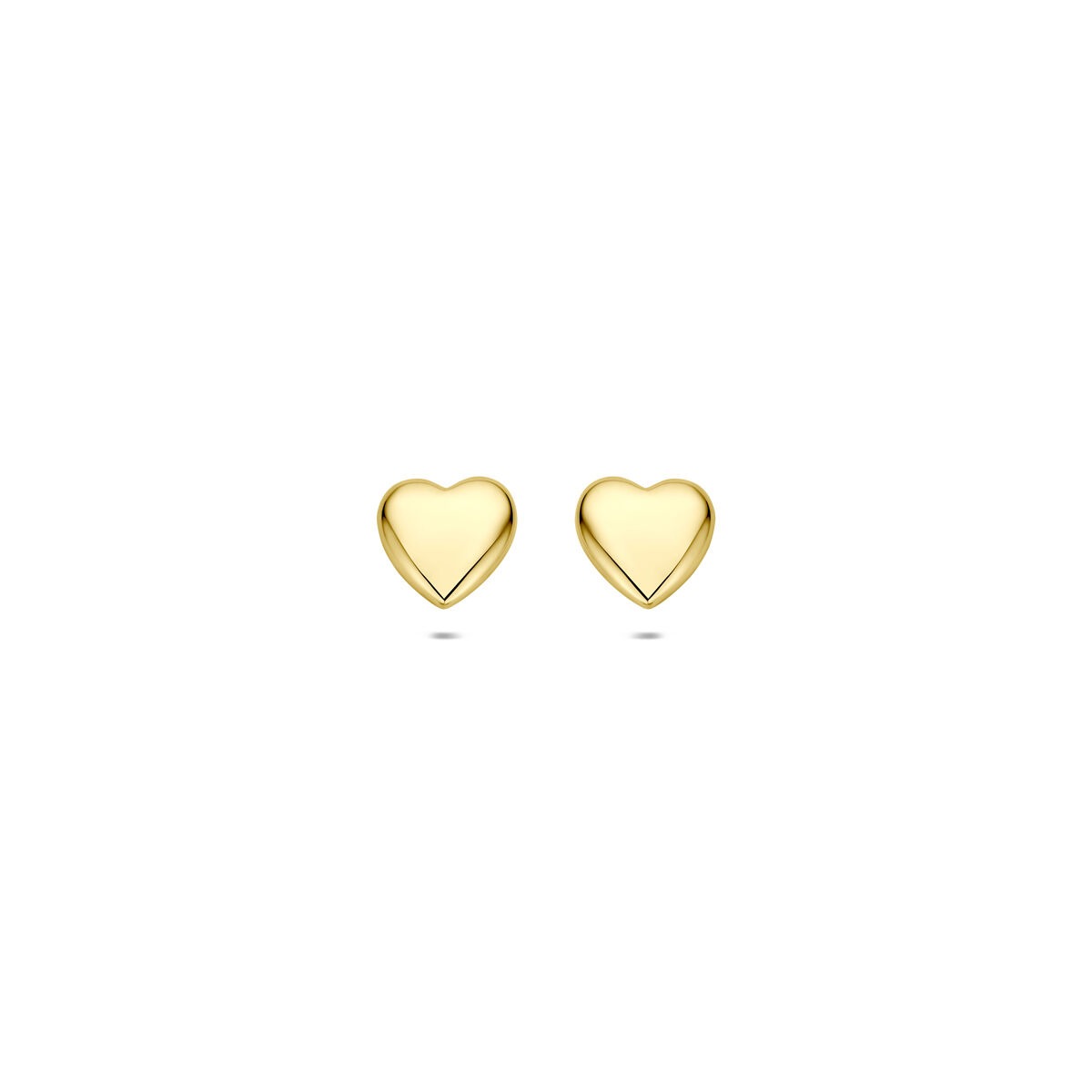 Boucles d'oreilles en argent 925 doré en forme de cœur.