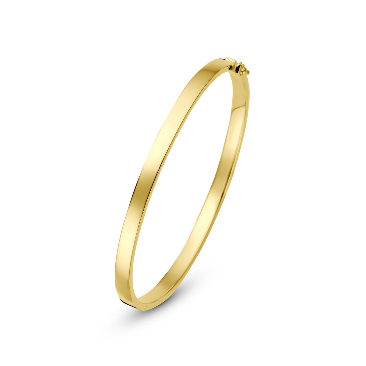 Bracelet jonc en or jaune 9 carats avec un noyau en argent.