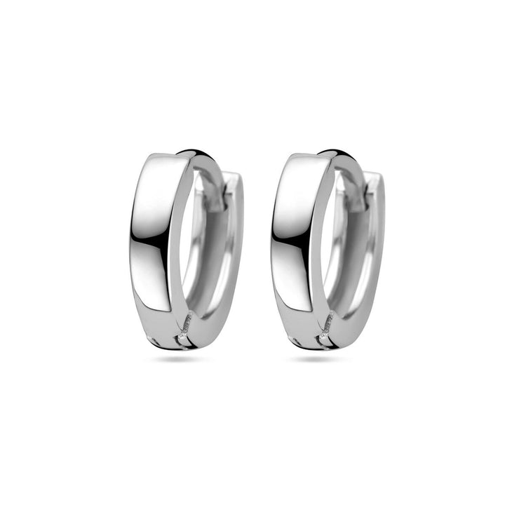Gerhodineerde zilveren klapoorringen vlak 2,5 mm