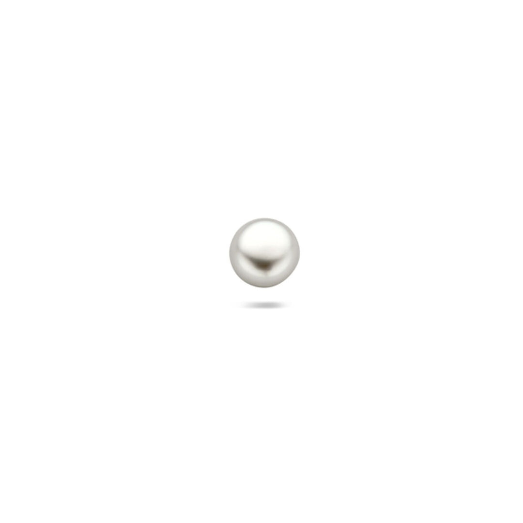Zilveren Flat Back Piercing met Zoetwaterparel – Gerhodineerd 925 Zilver