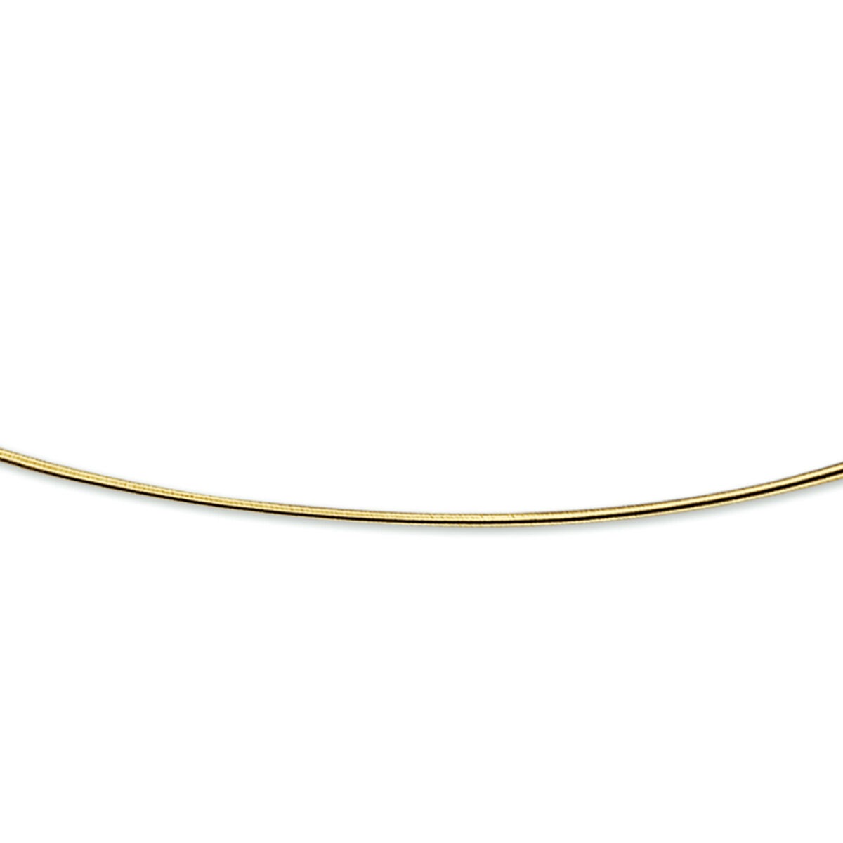 Collier omega en or jaune de 14 carats, d'une épaisseur de 1,1 mm.