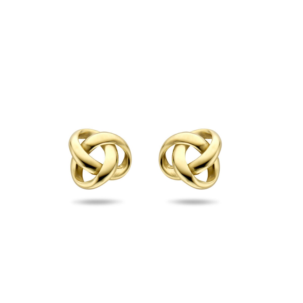 Boucles d'oreilles en or 9 carats en forme de nœud.