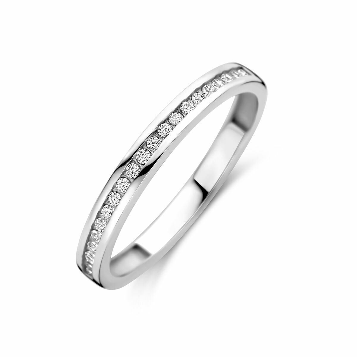 Bague en Argent avec Zircone – Rhodié Argent 925