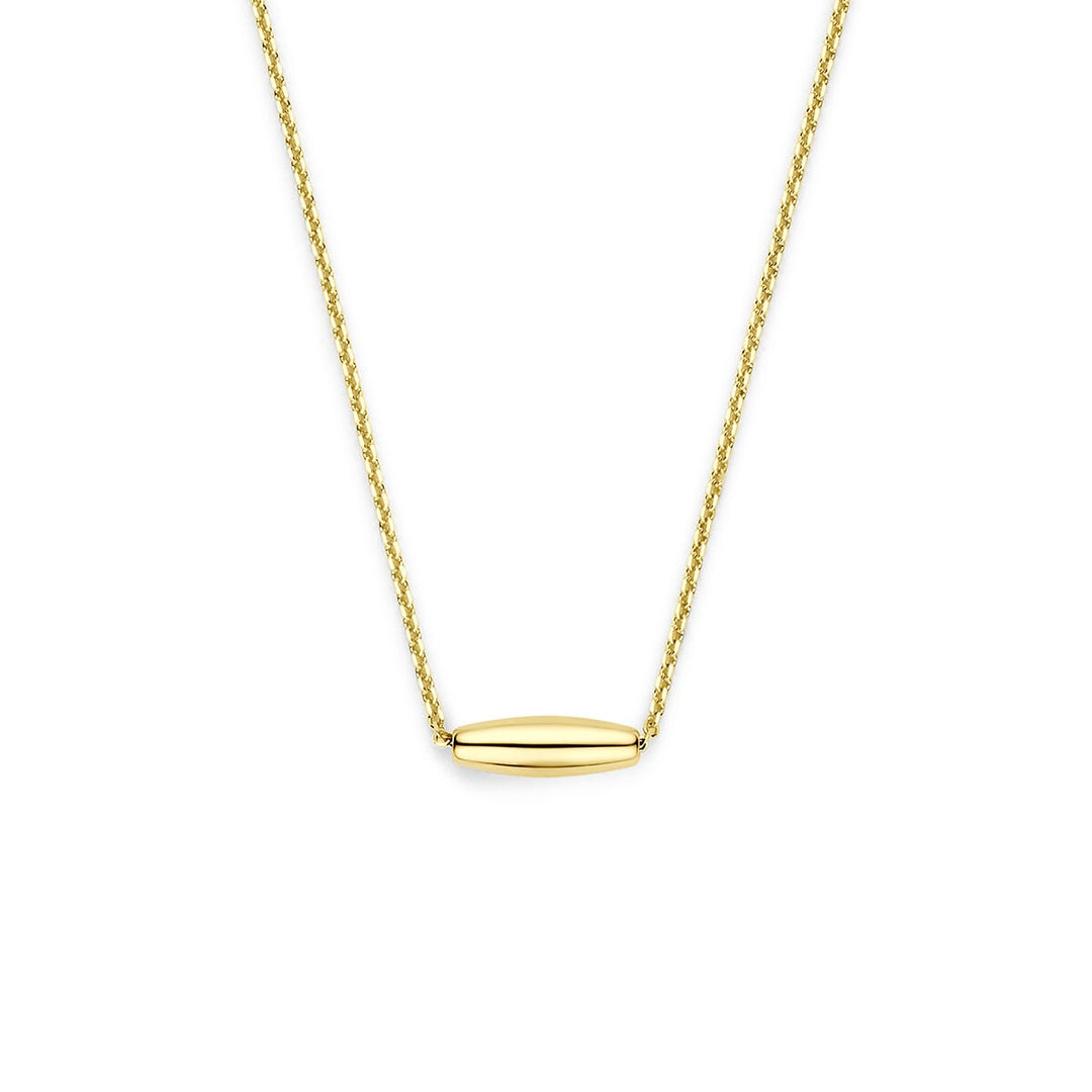 14k Geelgouden dames ketting met balkje