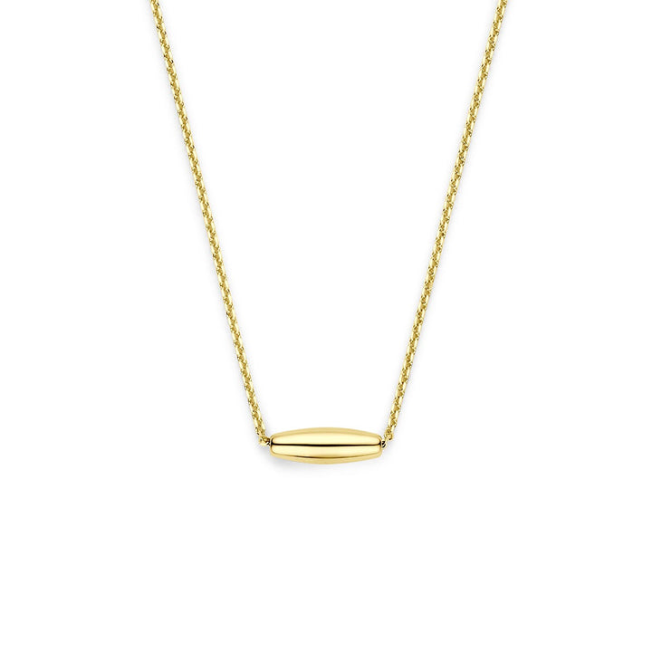 14k Geelgouden dames ketting met balkje
