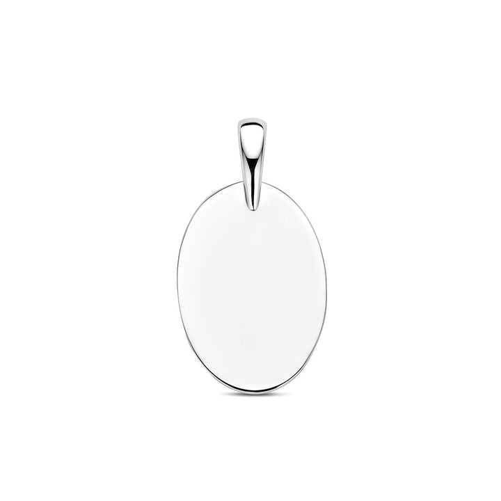 Gerhodineerd 925 zilveren graveerhanger
