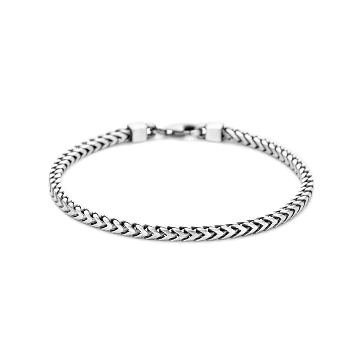 Geoxideerde zilveren heren armband met fantasie schakel 3 mm