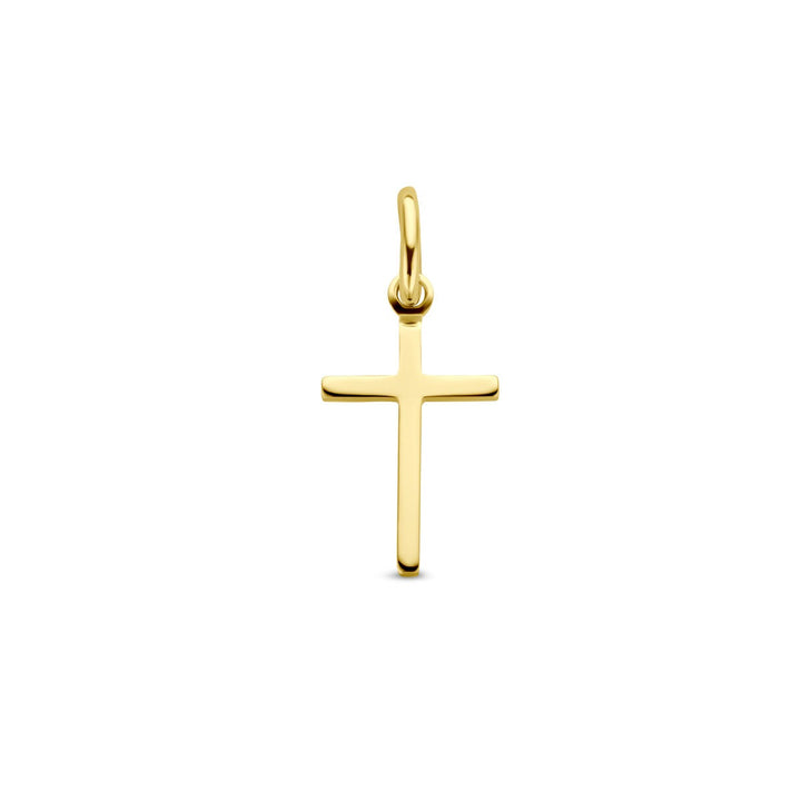 9k Geelgouden kruis hanger