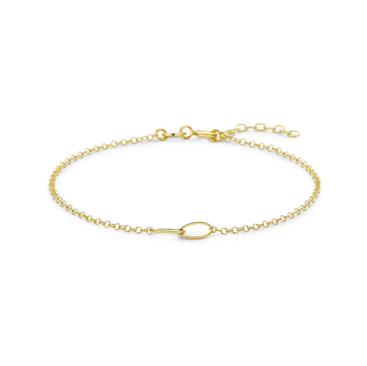 14k Geelgouden Armband Ovaal Schakel