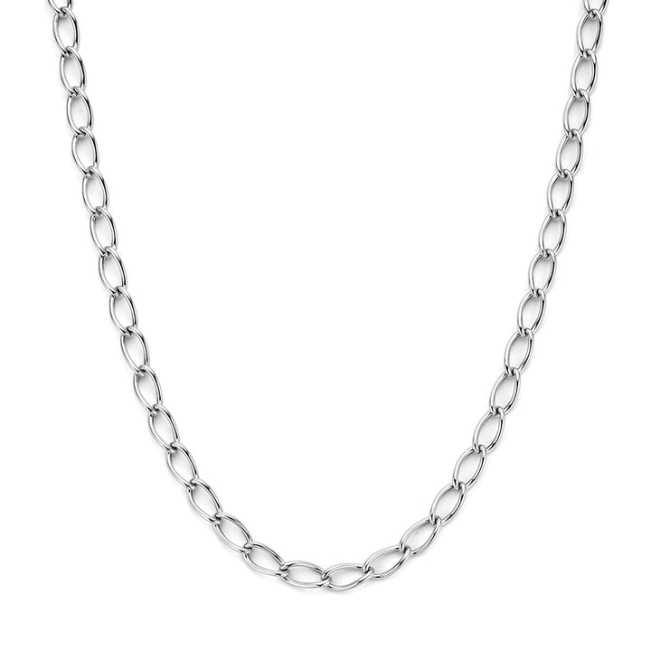 Gerhodineerd 925 zilveren ankercollier