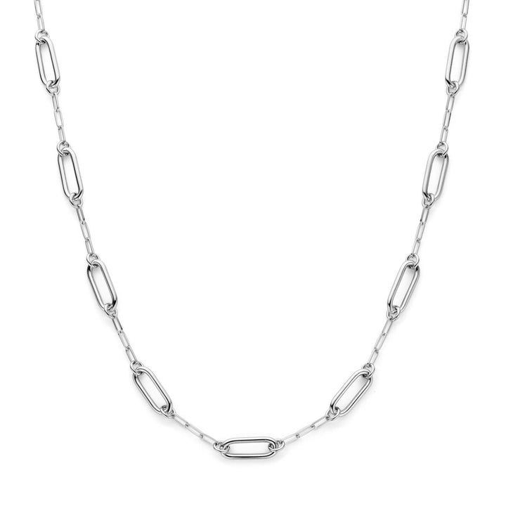 Gerhodineerd zilveren dames collier